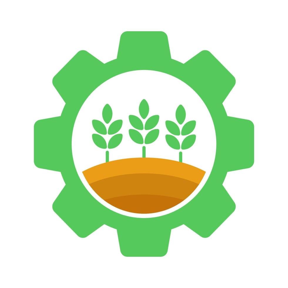 agriculture icon with flat colorful design on white background vector